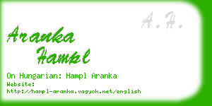 aranka hampl business card